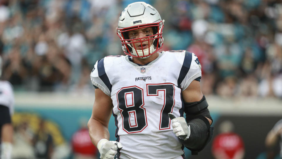 It’s another game-day call for Rob Gronkowski (AP)
