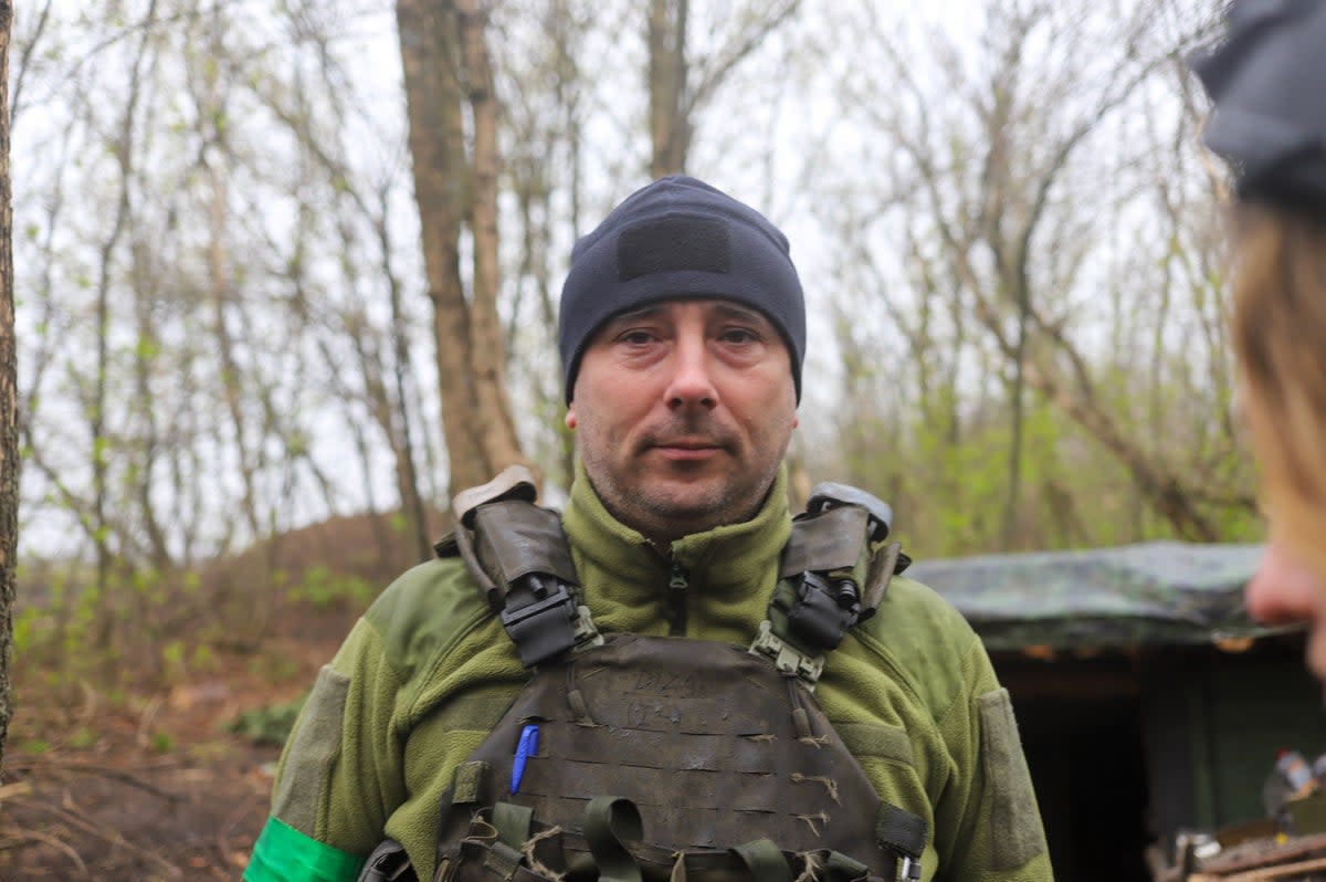 Mischa, a unit commander for Ukraine’s battle-hardened 80th Air Assault Brigade in Bakhmut   (Tom Mutch)