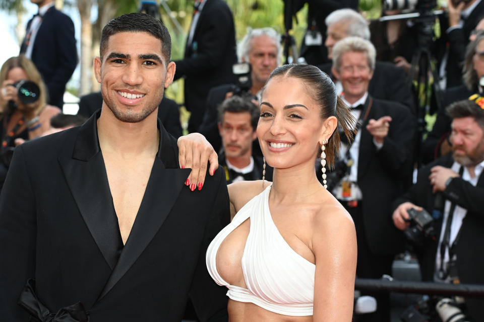 Hiba Abouk y Achraf Hakimi debutan como pareja en Cannes