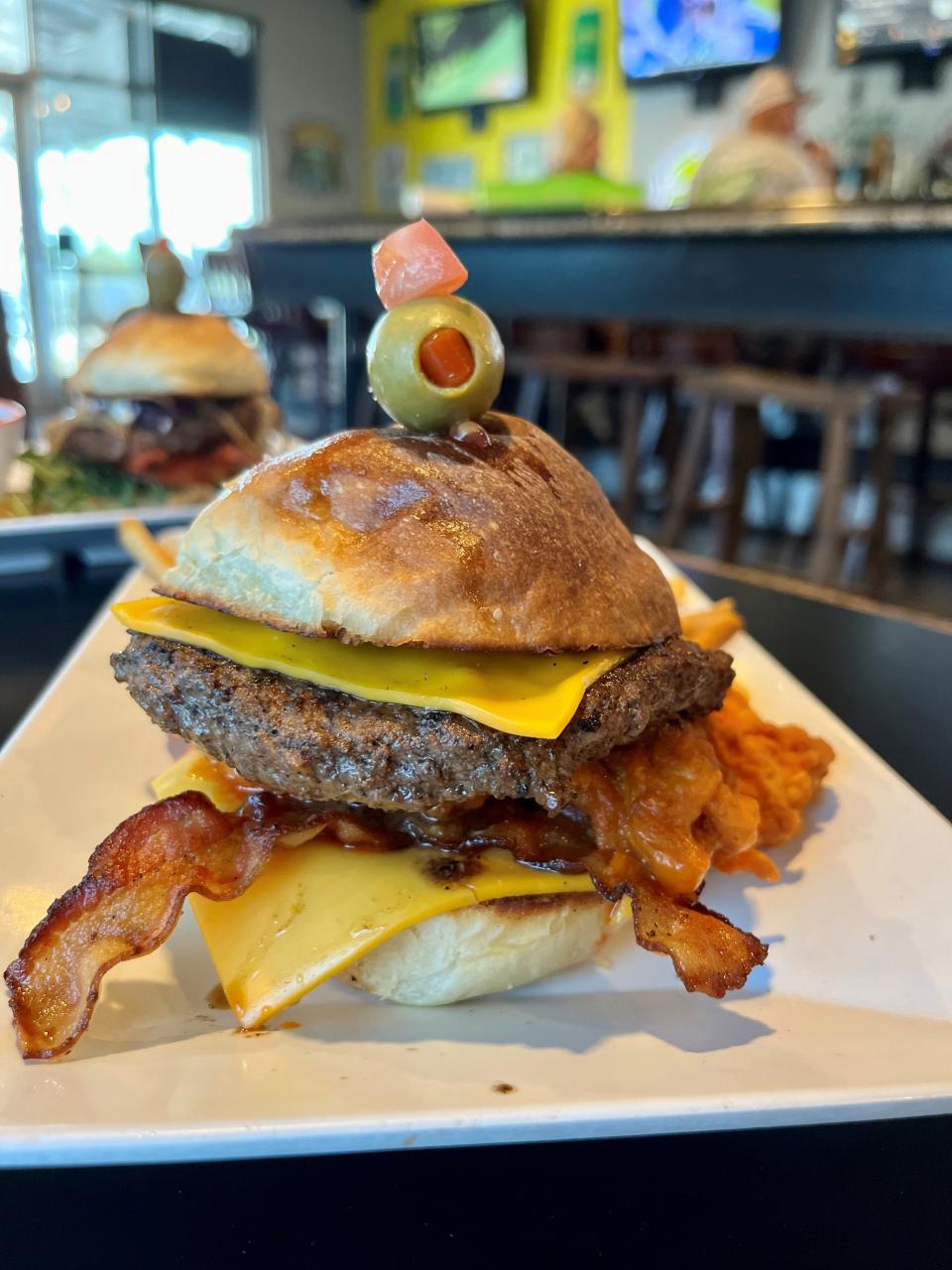 The buffalo chicken burger from Fat Katz in Fort Myers