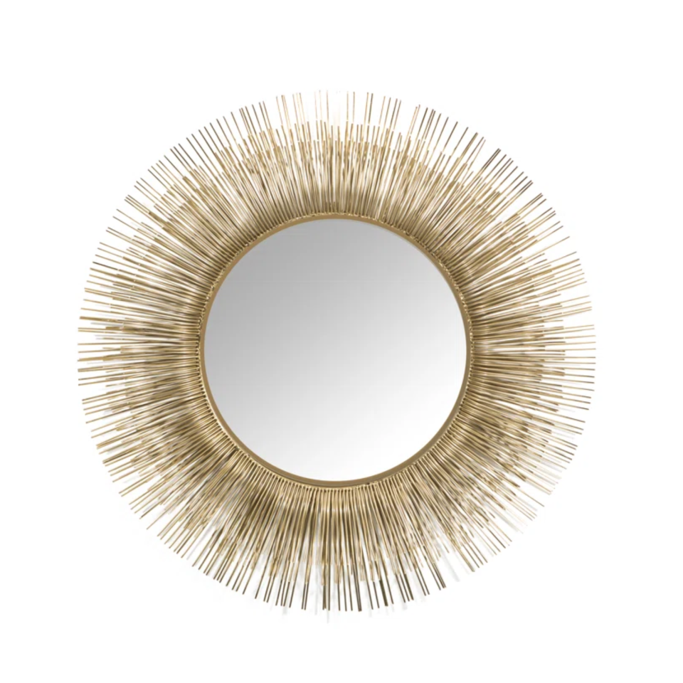 Gold sunburst mirror