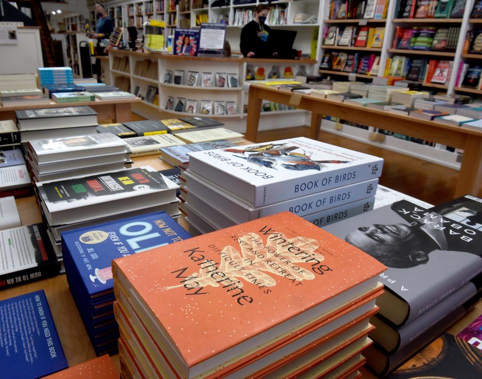 Books line a Skylark Bookshop table in this Tribune file photo