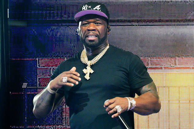 <p>Prince Williams/WireImage</p> 50 Cent performing in Atlanta in August 2023.