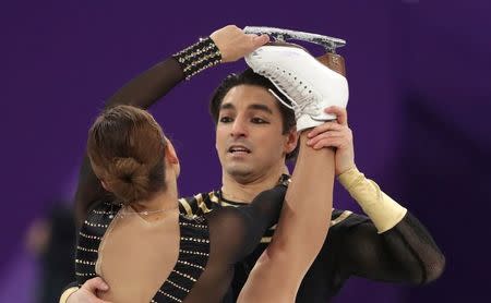 Figure Skating - Pyeongchang 2018 Winter Olympics - Ice Dance free dance competition final - Gangneung, South Korea - February 20, 2018 - Alisa Agafonova and Alper Ucar of Turkey perform. REUTERS/Lucy Nicholson