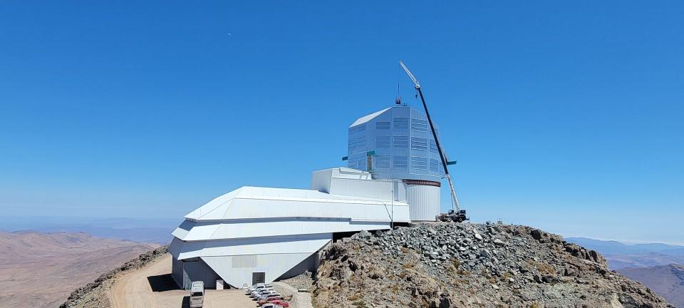 The Rubin Observatory on the summit of Cerro Pachón in Chile.