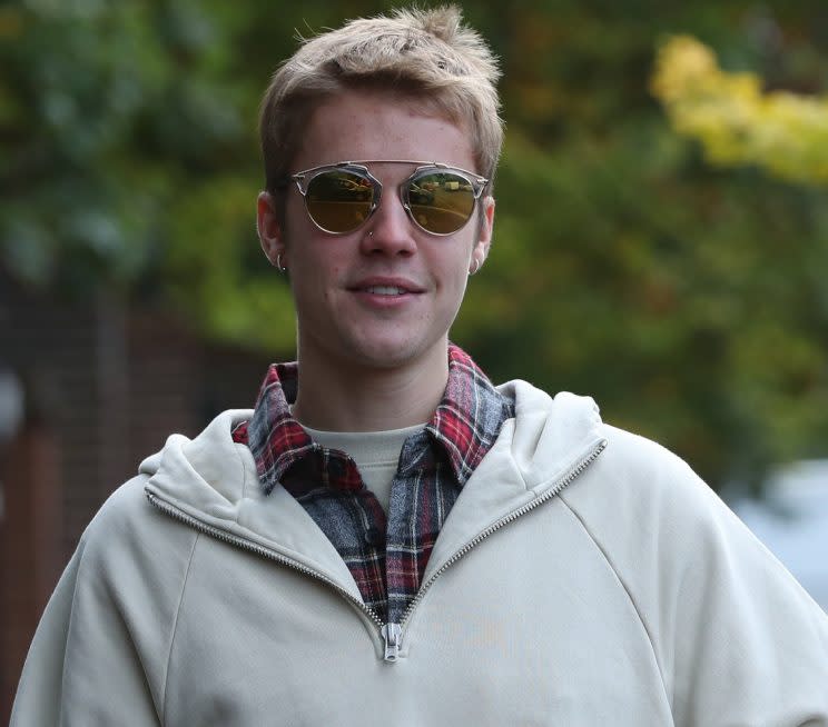 Justin Bieber out and about, London Copyright: Rex