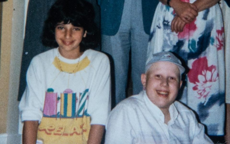 Matt Lucas, aged 12, with his childhood friend Karen Morris, who later died of chronic myeloid leukaemia: 'Our friendship gained a new lease of life once we became teenagers' - Julian Andrews/Eye R8 Production