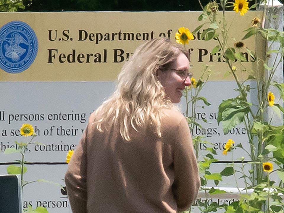 Elizabeth Holmes arrives at the Federal Prison Camp in Bryan, Texas, on May 30, 2023.