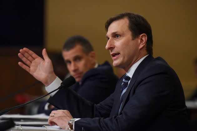 Dan Goldman speaks at a hearing during the impeachment of then-President Donald Trump in December 2019. He is a running in the Democratic primary in New York for a U.S. House seat as a foe of Trump and a defender of democracy. (Photo: Jahi Chikwendiu/The Washington Post via Getty Images)