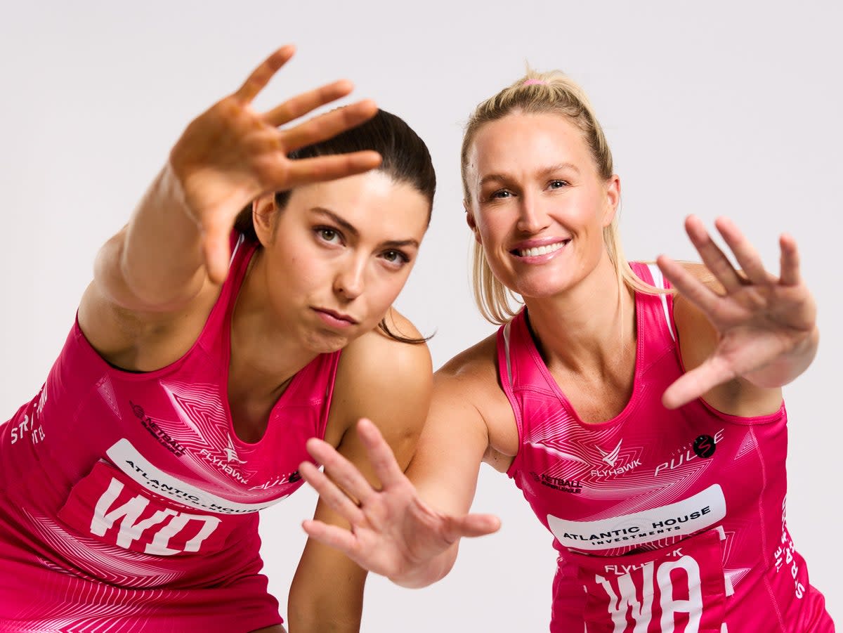 Zara Everitt and Chelsea Pitman of the London Pulse  (Netball Super League)