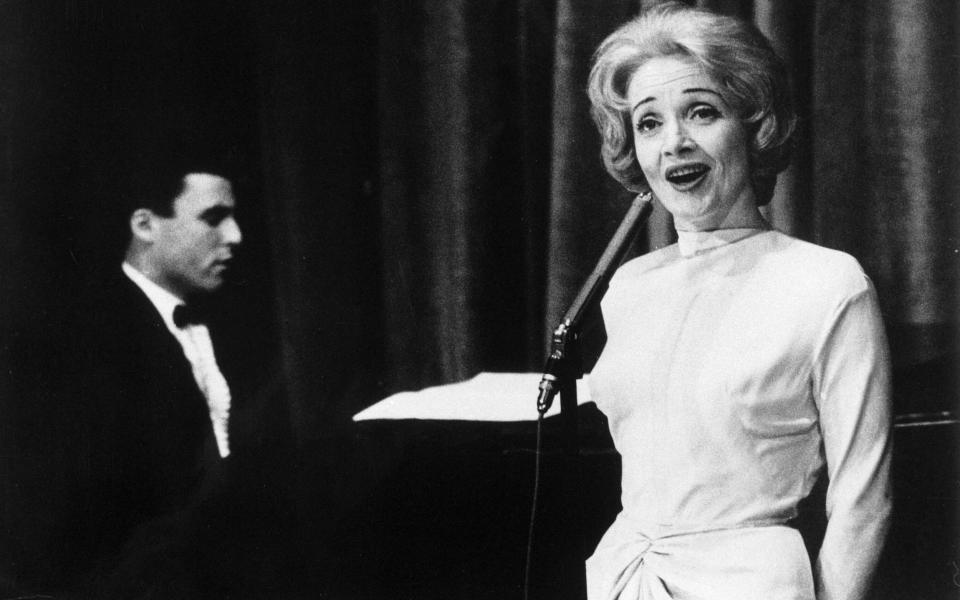 Performing with Marlene Dietrich in 1963 - Sipa/Shutterstock