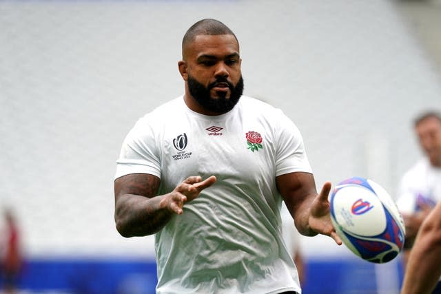 Kyle Sinckler during a training session at the Stade Pierre Mauroy 