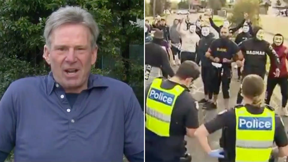 Sam Newman denied trying to incite mass Melbourne protests while appearing on Channel 7's Sunrise program.