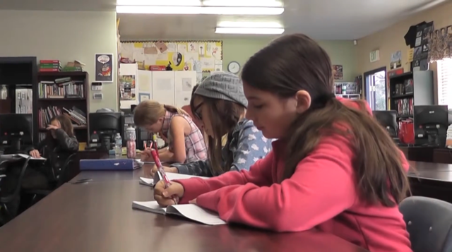 An in-person class at one of the San Diego area’s six JCS hybrid charter schools. (Courtesy of Jennifer Cauzza)