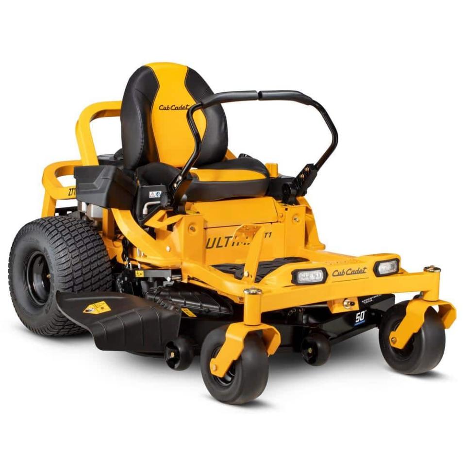 <p><a href="https://go.redirectingat.com?id=74968X1596630&url=https%3A%2F%2Fwww.homedepot.com%2Fp%2FCub-Cadet-Ultima-ZT1-50-in-Fabricated-Deck-23HP-V-Twin-Kawasaki-FR-Series-Engine-Dual-Hydro-Drive-Gas-Zero-Turn-Riding-Lawn-Mower-Ultima-ZT1-50%2F314732004&sref=https%3A%2F%2Fwww.popularmechanics.com%2Fhome%2Flawn-garden%2Fa27557684%2Fbest-riding-lawn-mower%2F" rel="nofollow noopener" target="_blank" data-ylk="slk:Shop Now;elm:context_link;itc:0;sec:content-canvas" class="link ">Shop Now</a></p><p>Ultima Z1 50 in. 23 HP Zero Turn Riding Lawn Mower</p><p>homedepot.com</p><p>$3799.00</p>