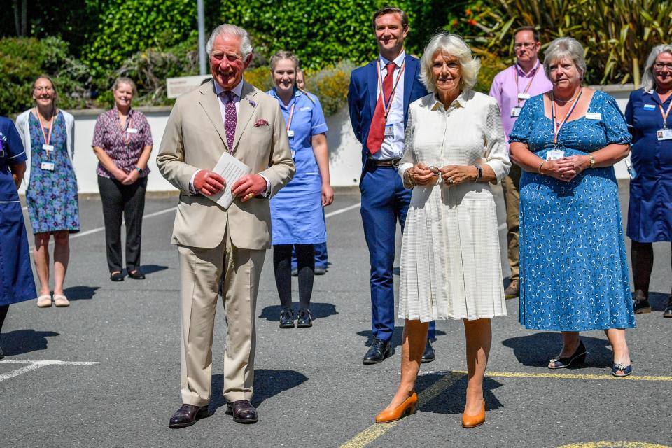 The Duchess of Cornwall, along with husband Prince Charles, praised workers at the Treverbyn Community Hall (Getty Images)