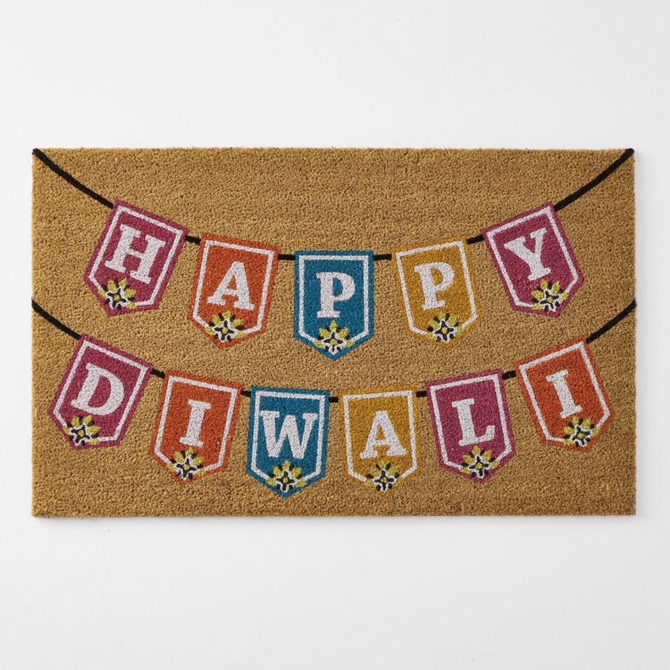 <p><a href="https://go.redirectingat.com?id=74968X1596630&url=https%3A%2F%2Fwww.williams-sonoma.com%2Fproducts%2Fws-happy-diwali-doormat&sref=https%3A%2F%2Fwww.womansday.com%2Flife%2Fg41021725%2Fdiwali-gift-ideas%2F" rel="nofollow noopener" target="_blank" data-ylk="slk:Shop Now;elm:context_link;itc:0;sec:content-canvas" class="link ">Shop Now</a></p><p>Happy Diwali Doormat</p><p>williams-sonoma.com</p><p>$39.95</p>