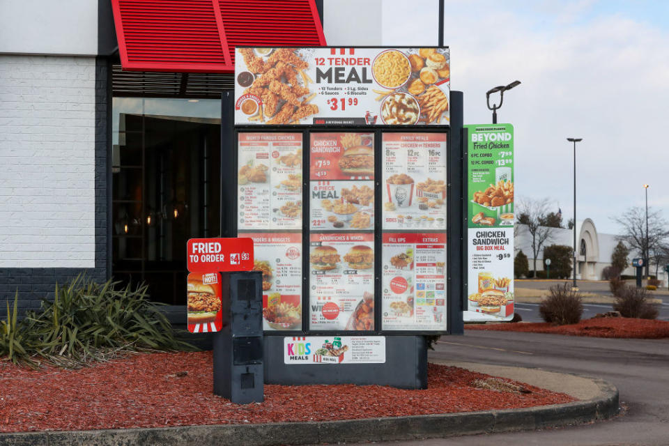 A drive thru KFC restaurant.