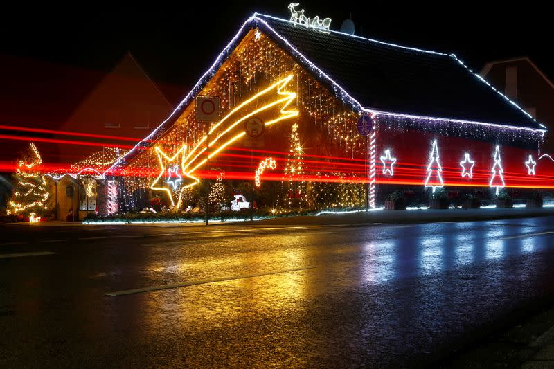 Germans decorate their properties with Christmas lights