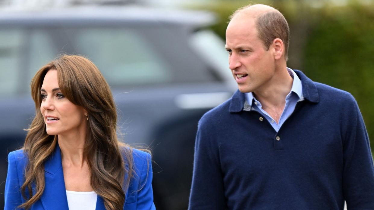  Prince William and Kate will find it "tough" to uphold this tradition. Seen here they arrive for their visit to Bisham Abbey National Sports Centre. 