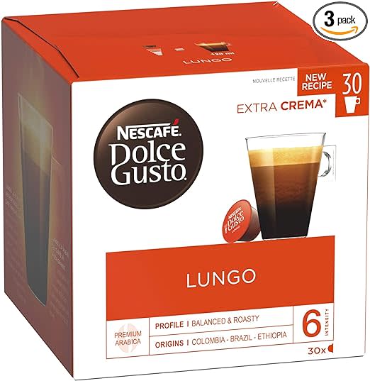 Lot de 90 capsules de Nescafé Dolce Gusto Lungo