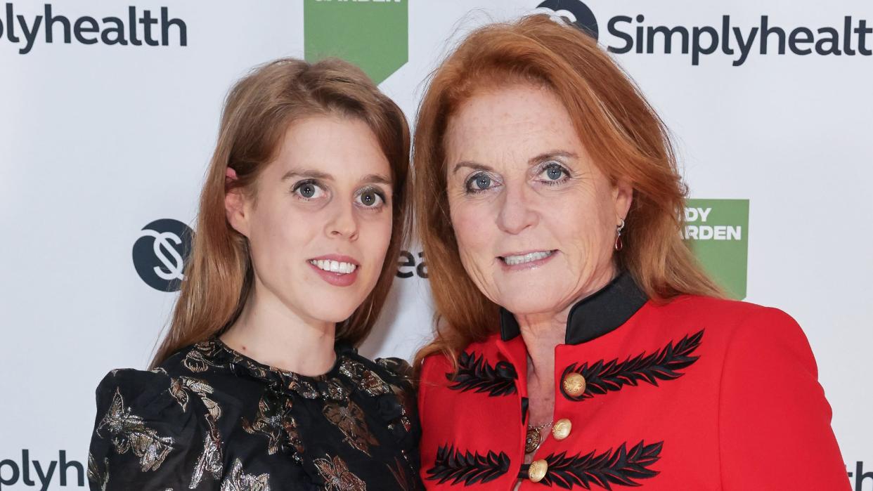 Princess Beatrice of York (L) and Sarah Ferguson, Duchess of York attend The Lady Garden Gala 2022 at Claridge's Hotel on December 06, 2022 in London, England. (Photo by David M. Benett/Dave Benett/Getty Images)