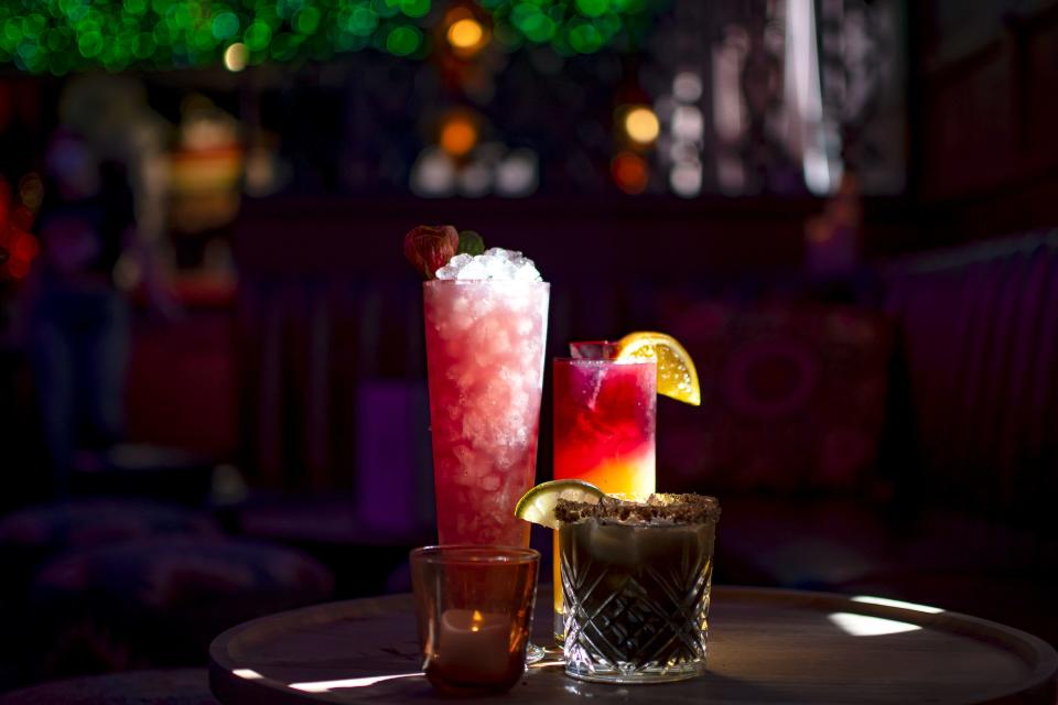 A view of three cocktails served at Ghost Donkey, a new bar in downtown Phoenix.
