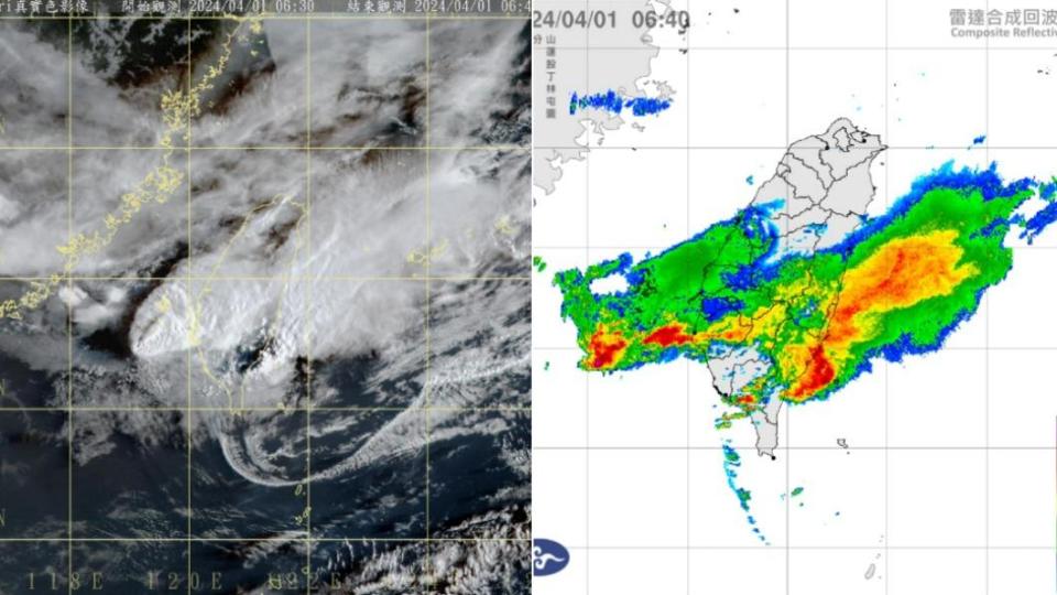 鄭明典透露，目前雨帶還在台灣上空。（圖／翻攝自鄭明典臉書）