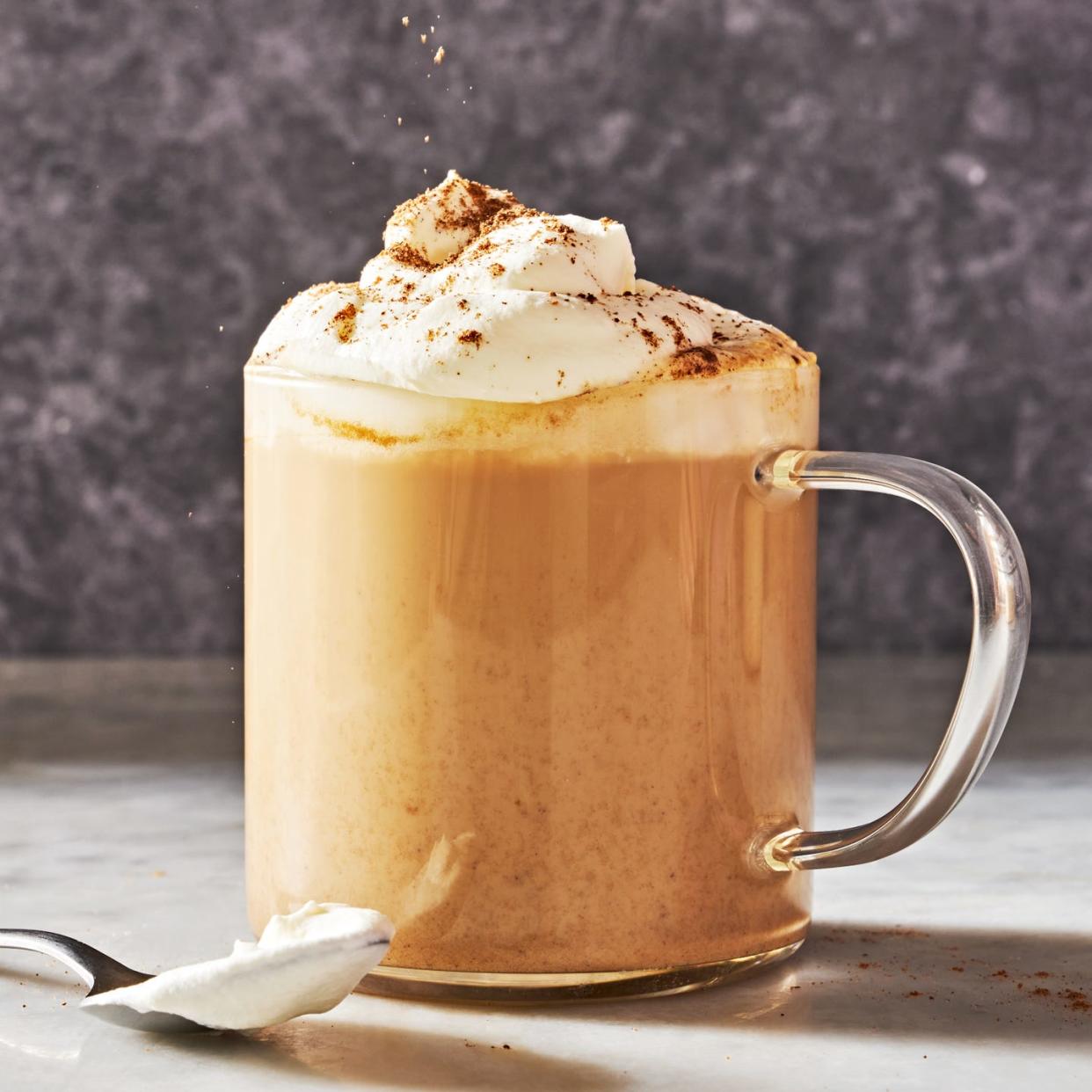 pumpkin spice latte with whipped cream