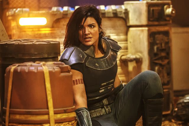 <p>Lucasfilm/courtesy Everett</p> Gina Carano in 'The Mandalorian'