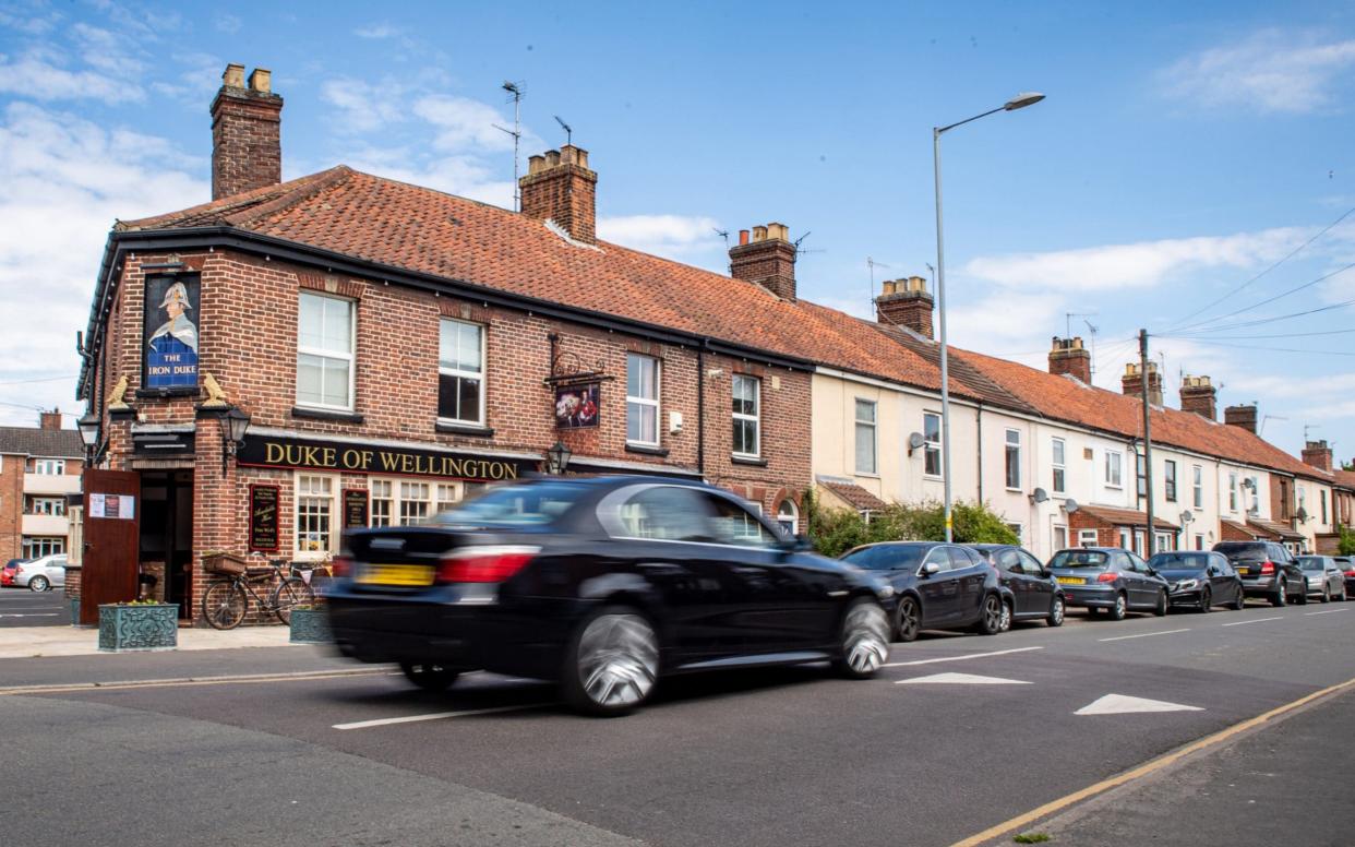 Low speed bumps outside the Duke of Wellington pub on Waterloo Road - Â© SWNS