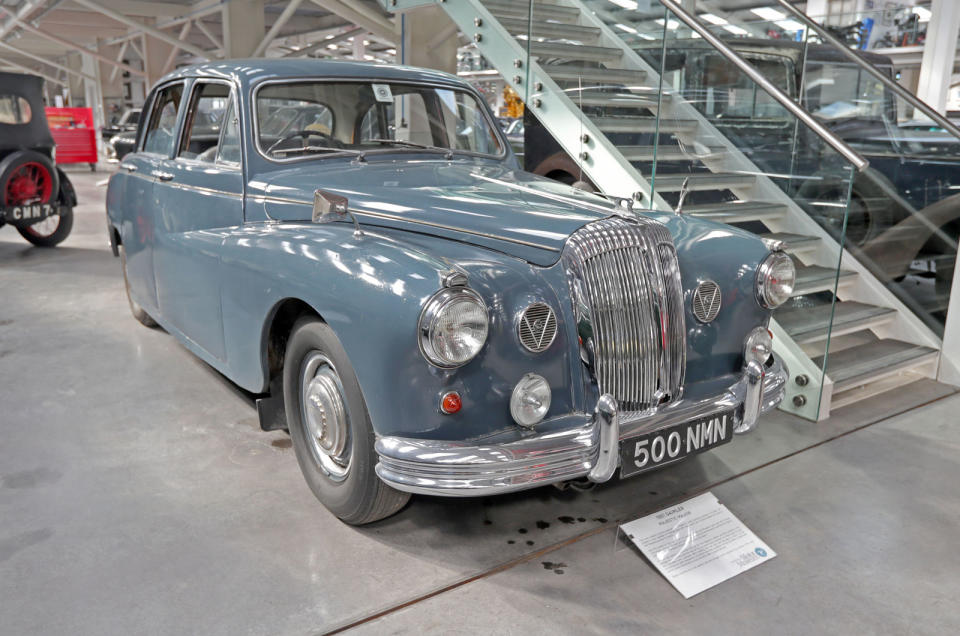 <p>Despite its understated looks, 1961 Daimler Majestic Major housed a powerful 220bhp 4561cc V8 that provided a <strong>125mph</strong> top speed. With disc brakes all round, the Daimler had excellent stopping power too, but just <strong>1180</strong> were made between 1960 and 1968.</p>