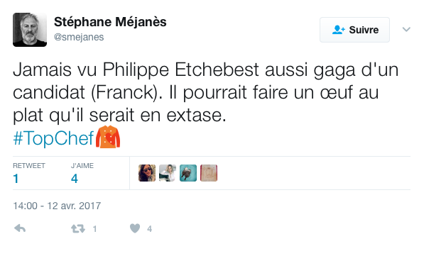 Le chef Etchebest fan absolu de son poulain