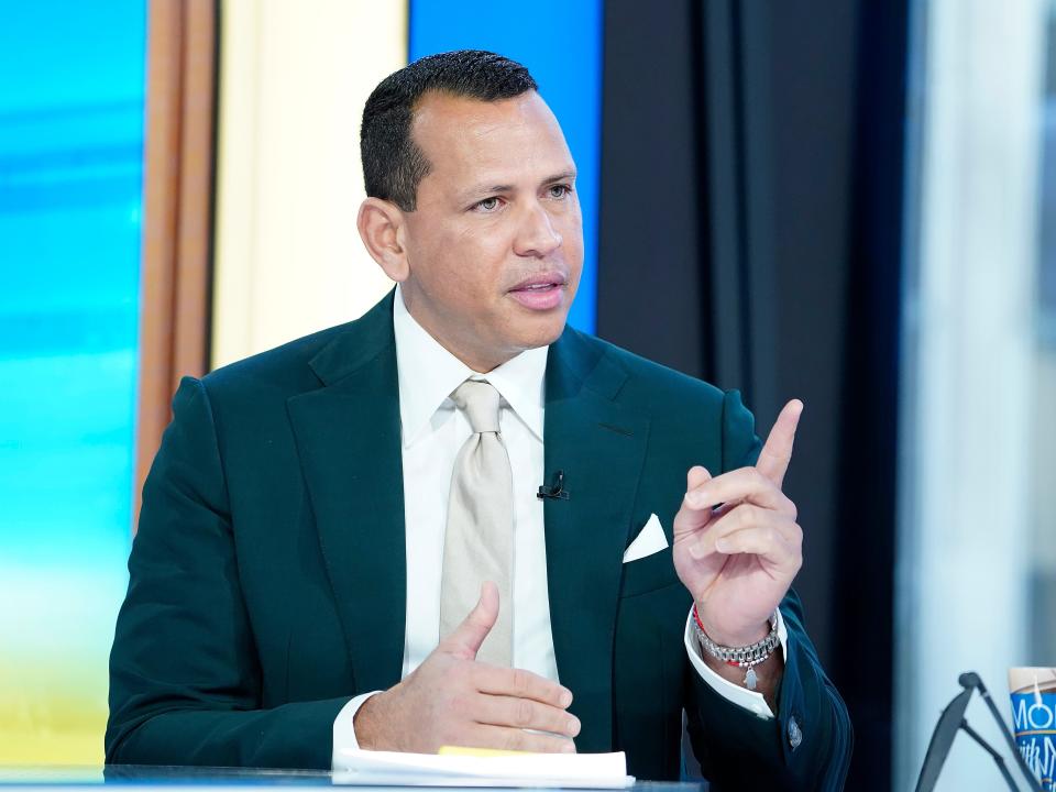 Alex Rodriguez "A-Rod" visits "Mornings With Maria" in 2019.