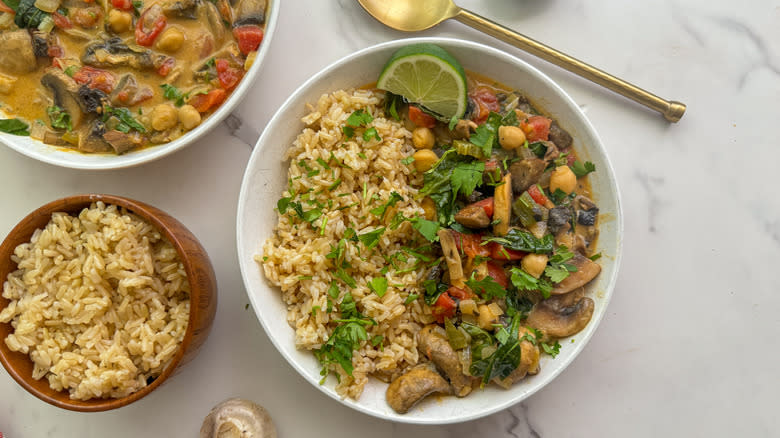 bowl of rice and curry