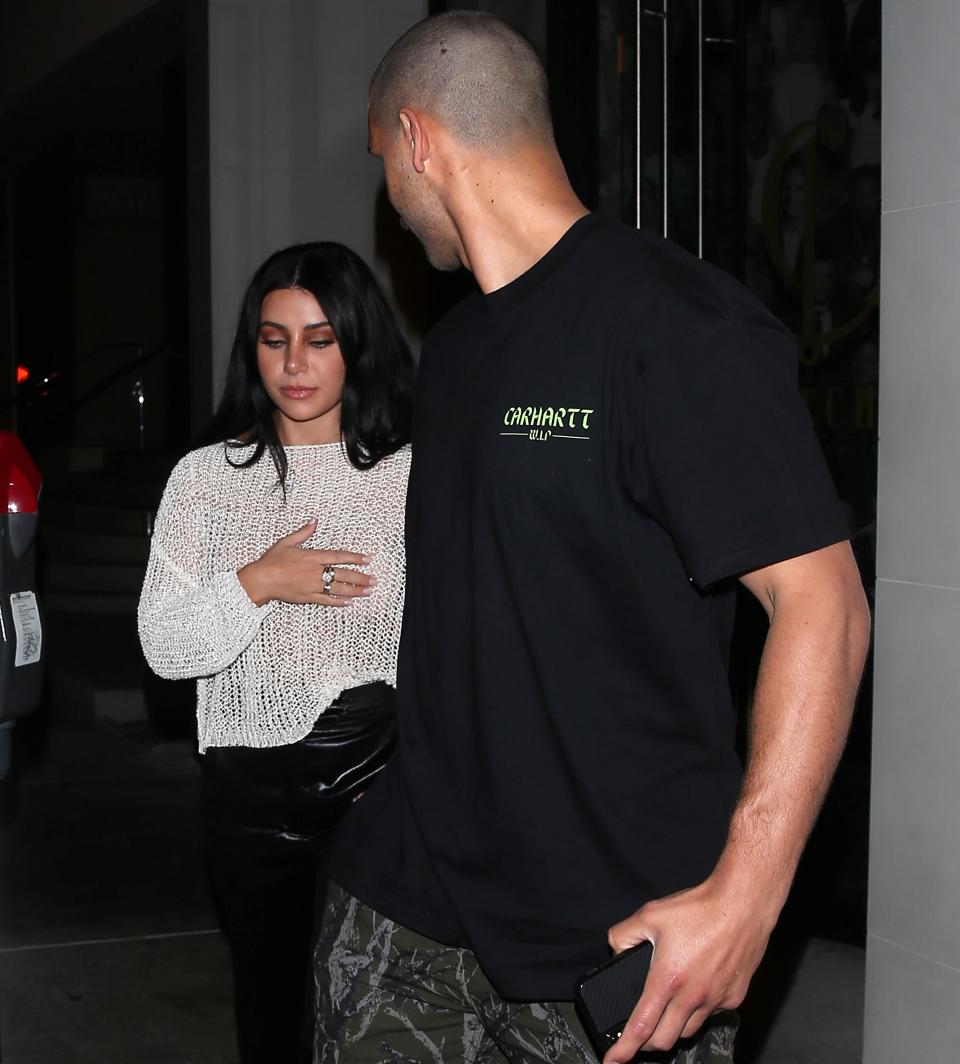 MAFS star Martha Kalifatidis goes braless in mesh top to dinner in LA. Photo: therealspw/Diimex.