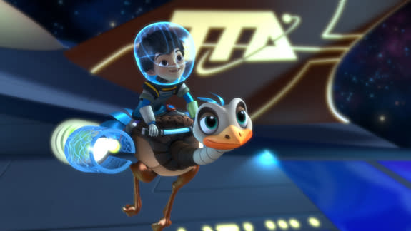 Merc and Miles roam the Callisto family's starship in "Miles from Tomorrowland.