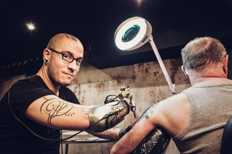 Tattoo artist JC Sheitan owns the world's&nbsp;first prosthetic tattoo gun arm. It was made by JL Gonzal of Lyon, France.