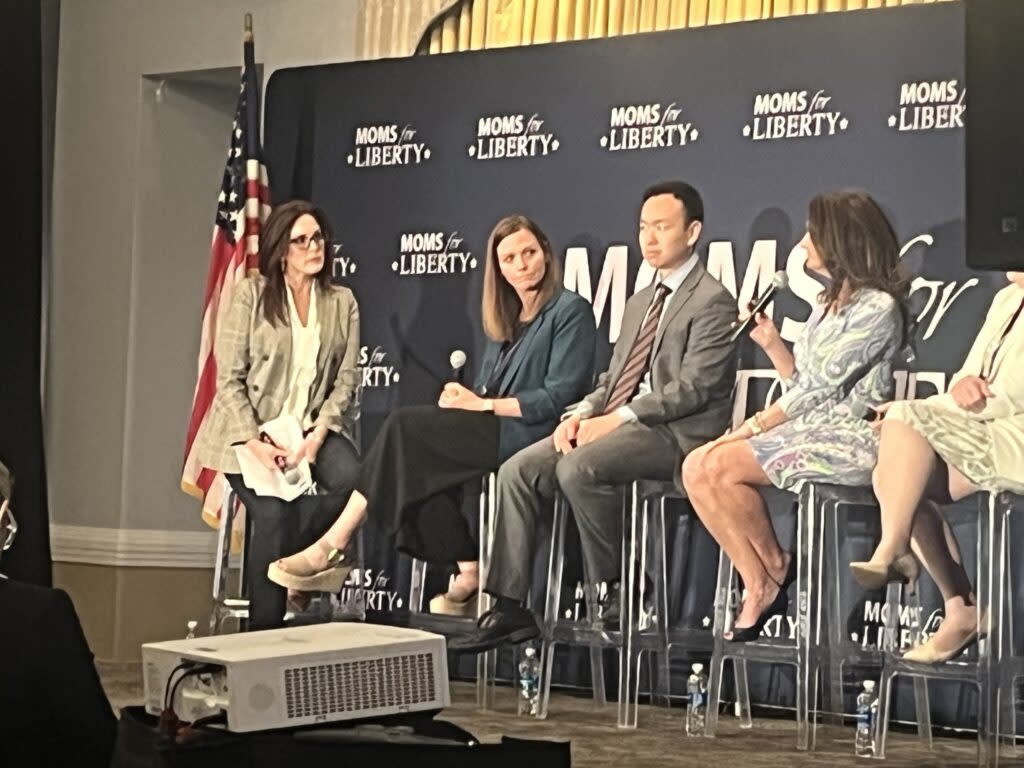 panelists at Moms for Liberty event