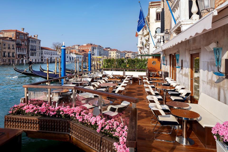 Riva Lounge and facade at The Gritti Palace, a Luxury Collection Hotel