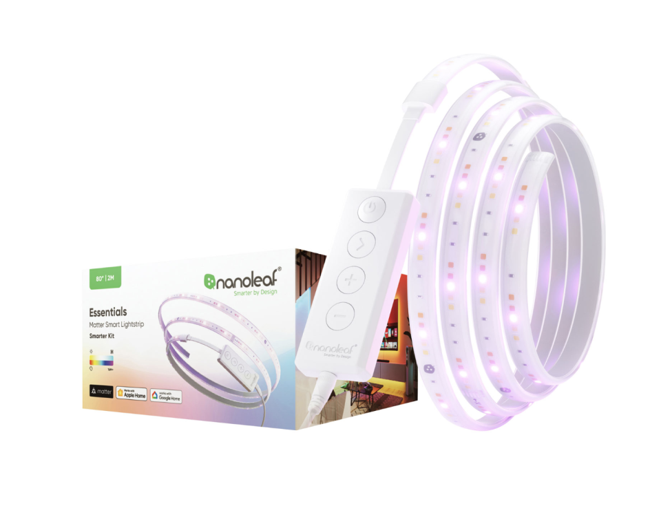 Nanoleaf Essentials Matter 2m (6.5ft.) Smart LED Lightstrip. Image via Best Buy Canada.