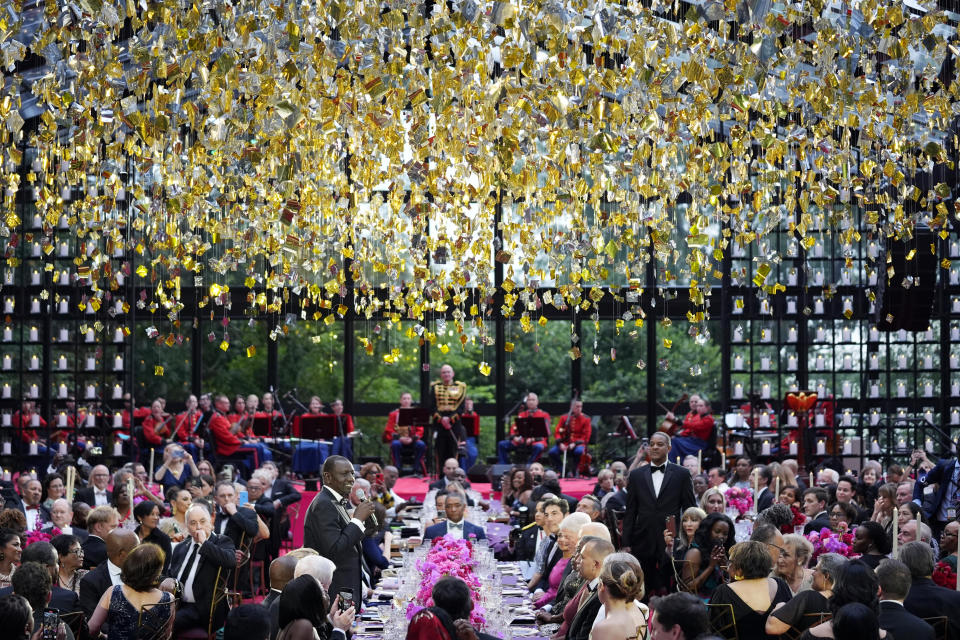 Kenya's President William Ruto speaks before offering a toast during a State Dinner with President Joe Biden at the White House, Thursday, May 23, 2024, in Washington. (AP Photo/Evan Vucci)