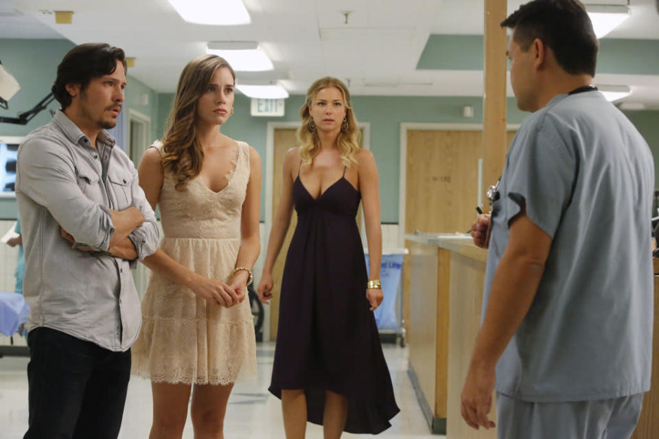 Nick Wechsler, Christa B. Allen, Emily VanCamp and Peter James Smith in "Intuition," the fourth episode of "Revenge" Season 2.