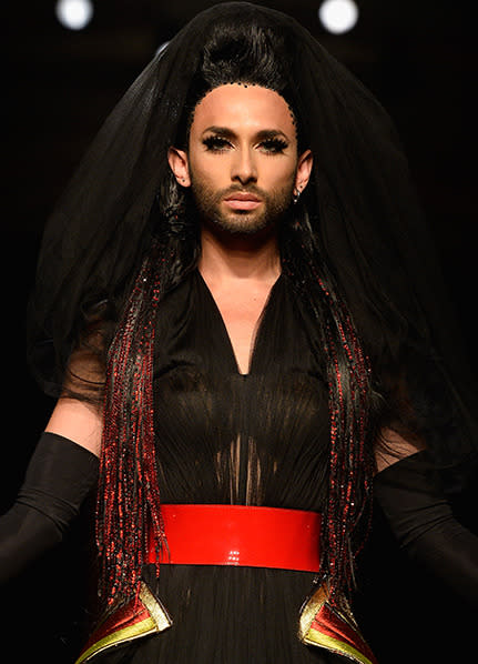 Conchita makes his runway debut at Jean Paul Gaultier