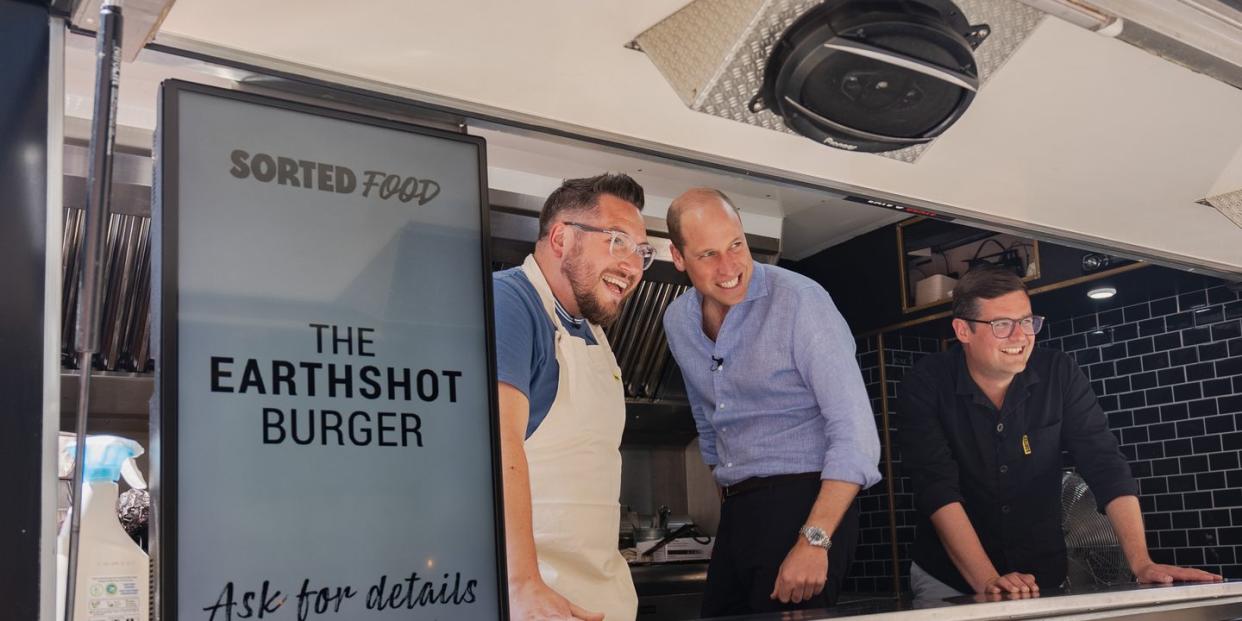 prince william serves burgers