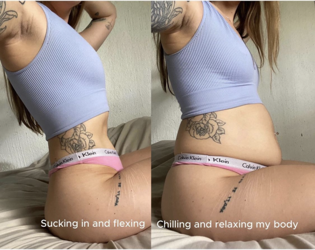 she's going viral right now due to her body shape but I can help but notice  some warping in a lot of her photos : r/Instagramreality