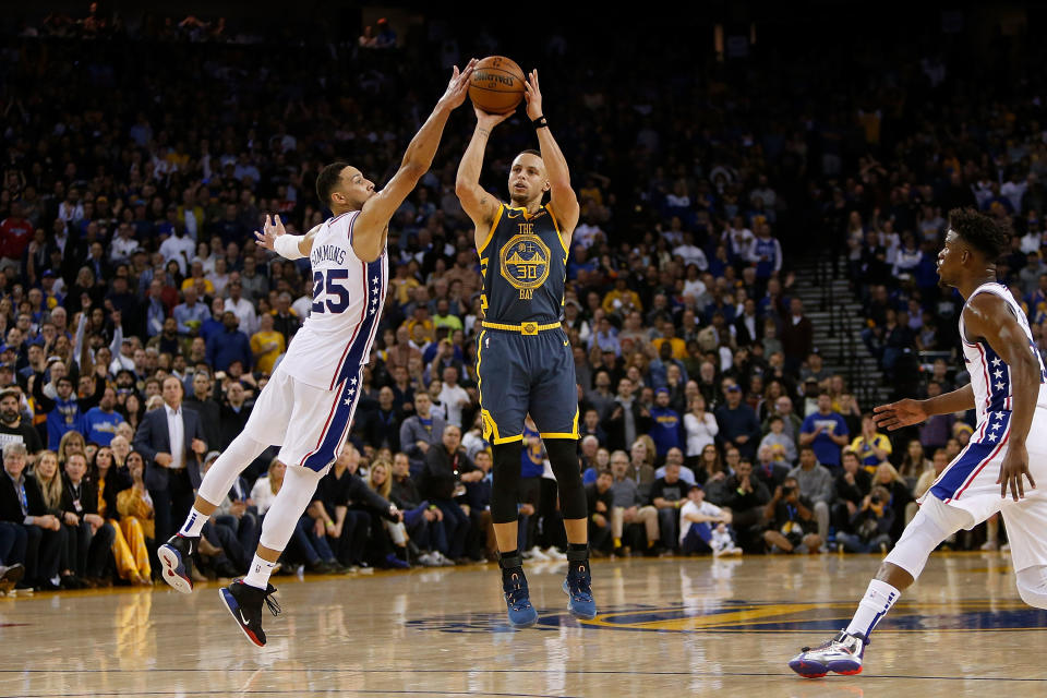 Stephen Curry will participate in the 3-point contest in the upcoming All-Star weekend in front of a hometown Charlotte crowd. (Getty)