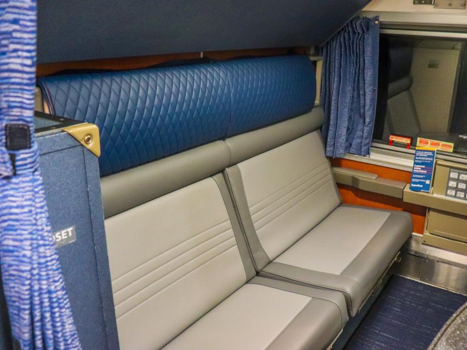 Inside the sleeping car of an Amtrak Superliner - Amtrak Upgraded Long Distance Trains 2021