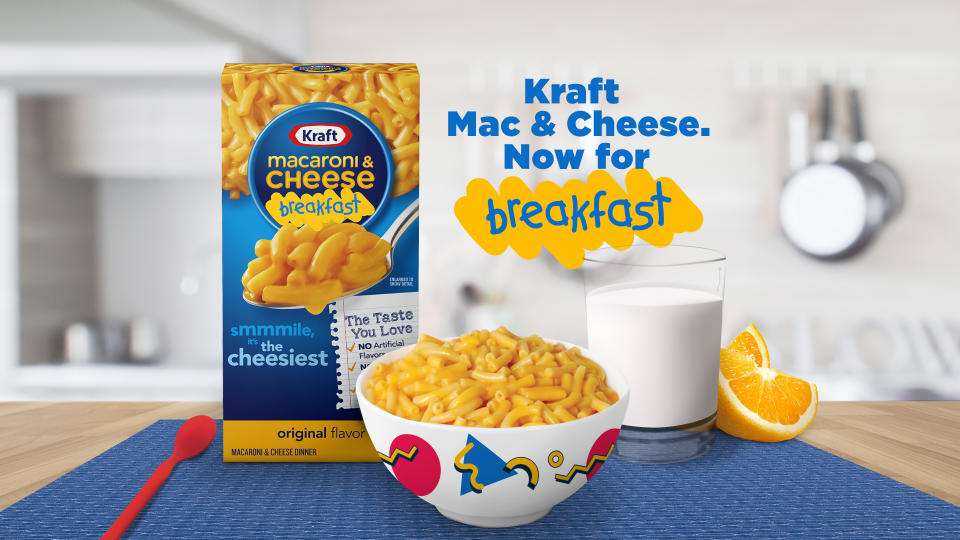 Mac and Cheese got a pass to become a breakfast food. Well, at least from the folks at Kraft. (Kraft Heinz)