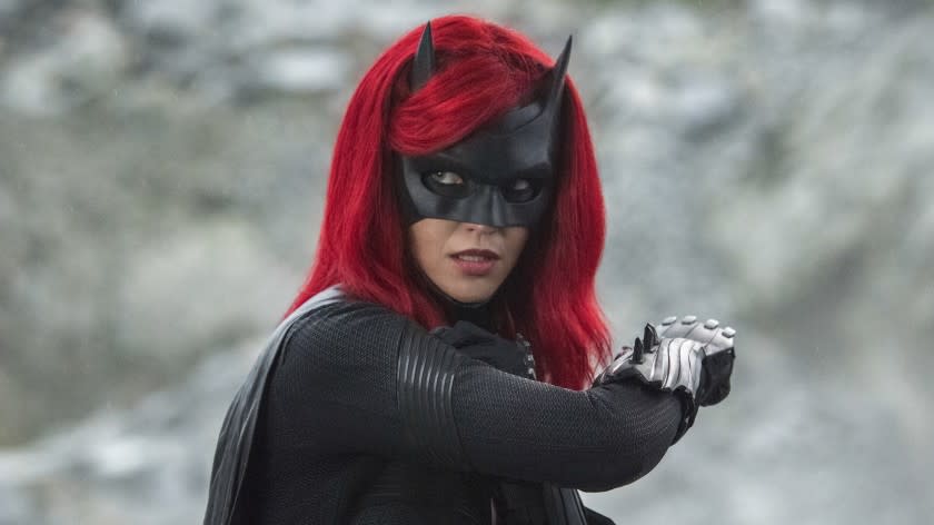 Arrow: Crisis on Infinite Earths -- The CW TV Series, Arrow -- "Crisis on Infinite Earths: Part Four" -- Image Number: AR808A_0236r.jpg -- Pictured: Ruby Rose as Kate Kane/Batwoman -- Photo: Dean Buscher/The CW -- © 2019 The CW Network, LLC. All Rights Reserved. Ruby Rose in "Arrow: Crisis on Infinite Earths" on The CW.